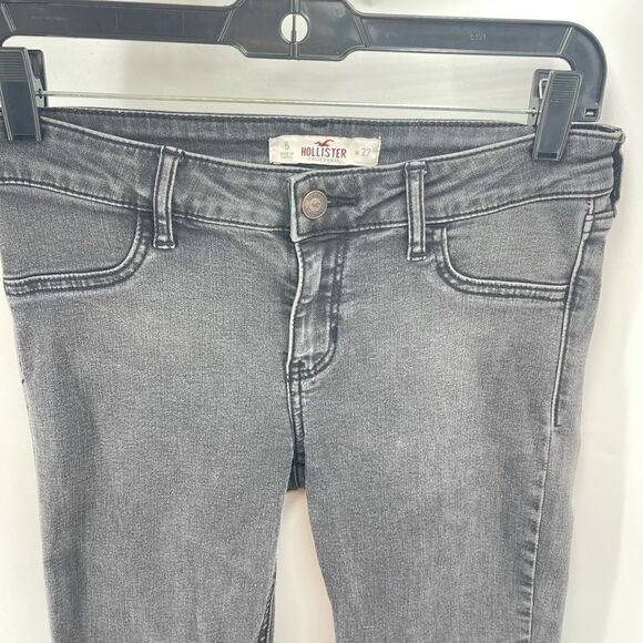 Hollister Womens Skinny Jeans Denim Mid Rise jegging Stretch Gray Size 5 / 27 - Picture 8 of 10